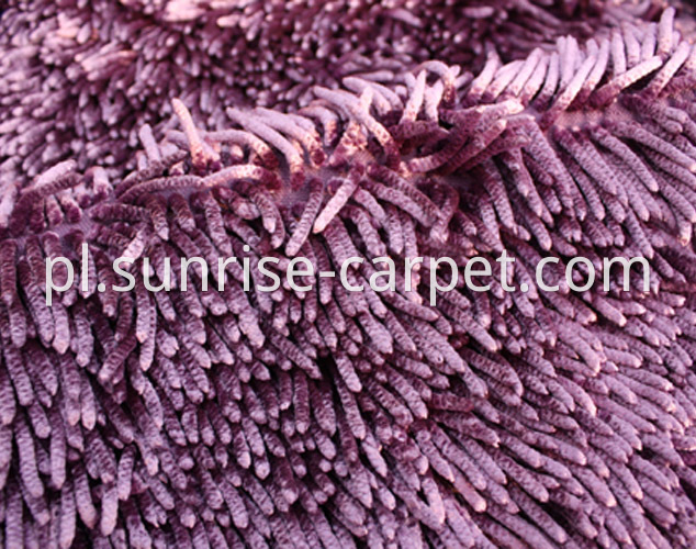 Chenille Rugs with Shining Polyester purple